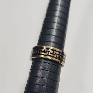 Gold and Black Men's Ring Size 10.5